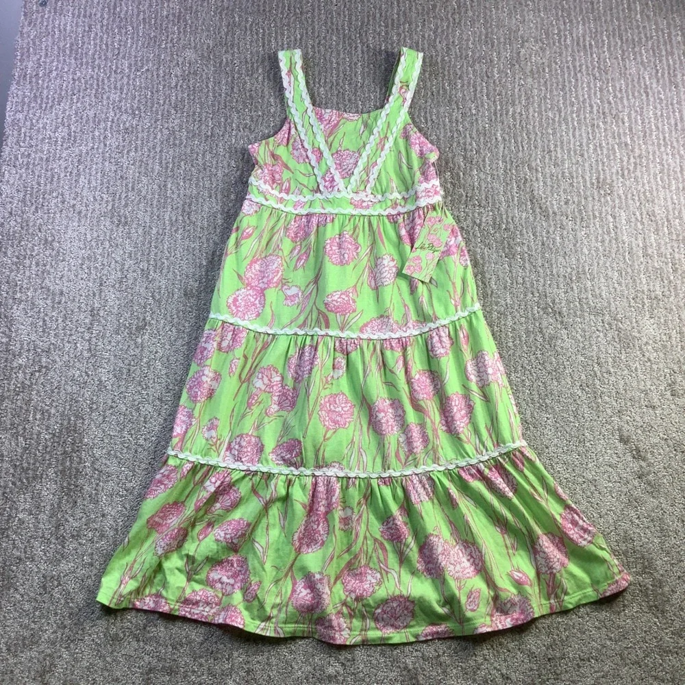 Lilly Pulitzer Girls Mini Pollie Midi Dress Pistachio Macaron Size M 6/7 NWT